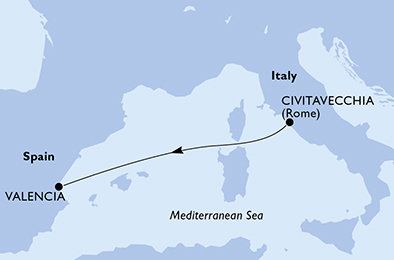 Taliansko, Španielsko z Civitavechie na lodi MSC Sinfonia