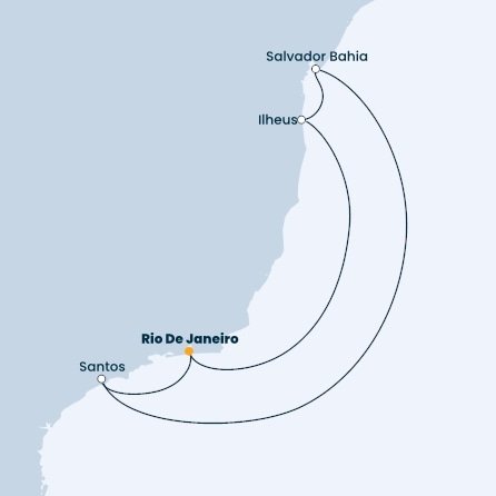 Brazília z Rio de Janeira na lodi Costa Diadema