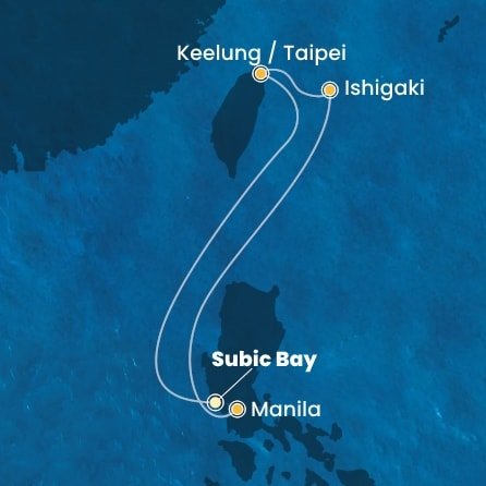 Filipíny, Tchaj-wan, Japonsko zo SUBIC BAY na lodi Costa Serena