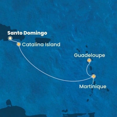 Dominikánska republika, Martinik, Guadeloupe zo Santa Dominga na lodi Costa Fascinosa Dominikánska republika, Martinik, Guadeloupe zo Santa Dominga na lodi Costa Fascinosa