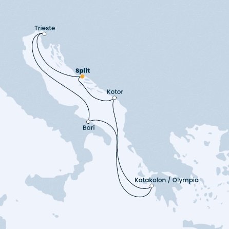 Chorvátsko, Čierna Hora, Grécko, Taliansko zo Splitu na lodi Costa Deliziosa