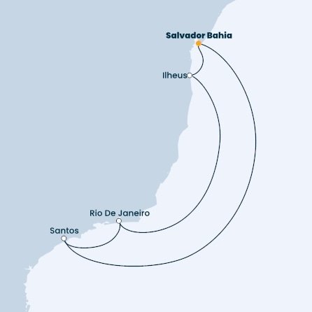 Brazília zo Salvadoru na lodi Costa Diadema