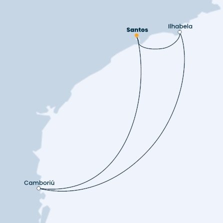 Brazília zo Santosu na lodi Costa Favolosa