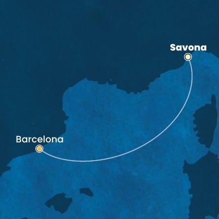 Taliansko, Španielsko ze Savony na lodi Costa Favolosa