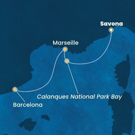 Taliansko, Francúzsko, Španielsko ze Savony na lodi Costa Toscana