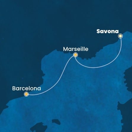 Taliansko, Francúzsko, Španielsko ze Savony na lodi Costa Toscana