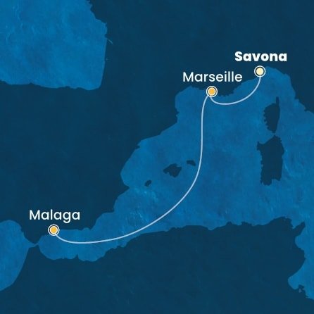 Taliansko, Francúzsko, Španielsko ze Savony na lodi Costa Fascinosa