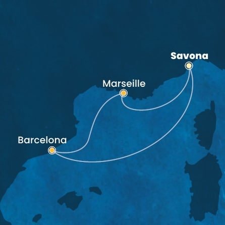 Taliansko, Francúzsko, Španielsko ze Savony na lodi Costa Pacifica