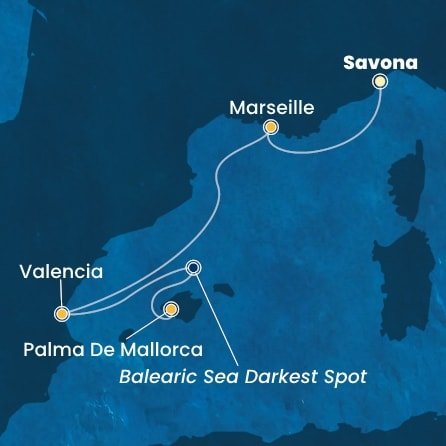 Taliansko, Francúzsko, Španielsko ze Savony na lodi Costa Pacifica