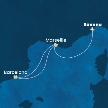 Taliansko, Francúzsko, Španielsko ze Savony na lodi Costa Toscana
