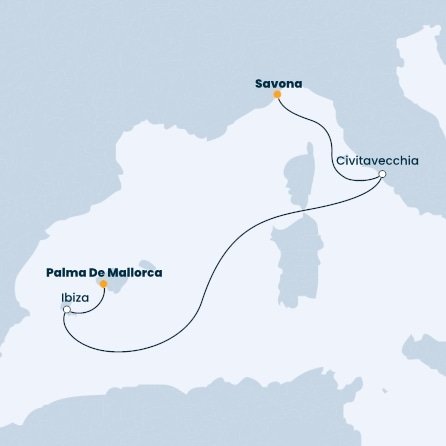 Taliansko, Španielsko zo Savony na lodi Costa Diadema