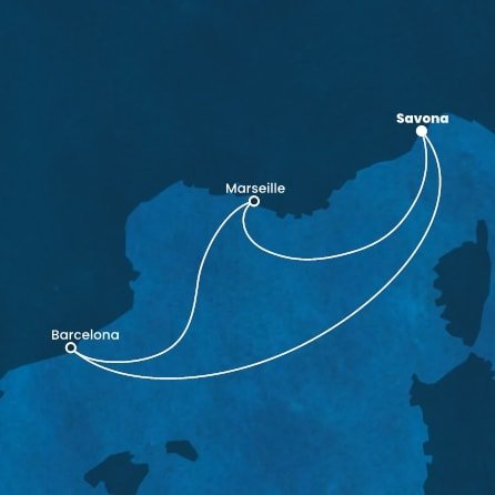 Taliansko, Francúzsko, Španielsko zo Savony na lodi Costa Fascinosa