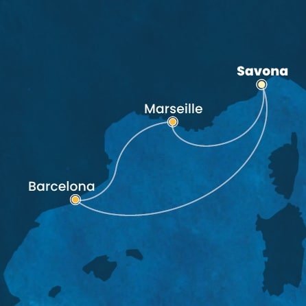 Taliansko, Francúzsko, Španielsko ze Savony na lodi Costa Toscana