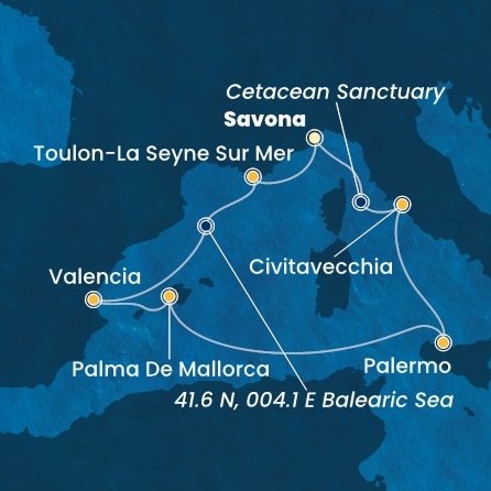 Taliansko, Francúzsko, Španielsko ze Savony na lodi Costa Pacifica