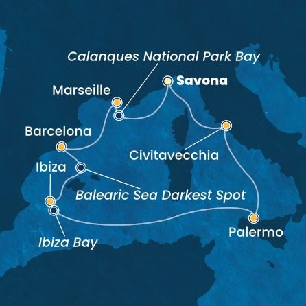 Taliansko, Francúzsko, Španielsko ze Savony na lodi Costa Smeralda