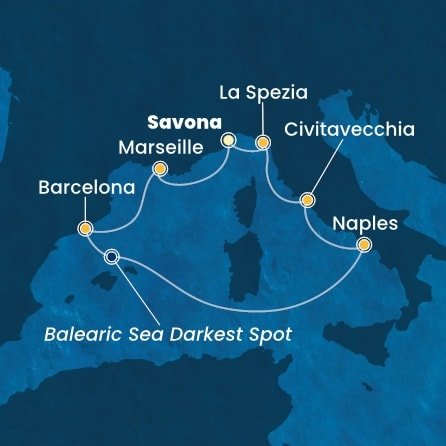 Taliansko, Francúzsko, Španielsko ze Savony na lodi Costa Toscana