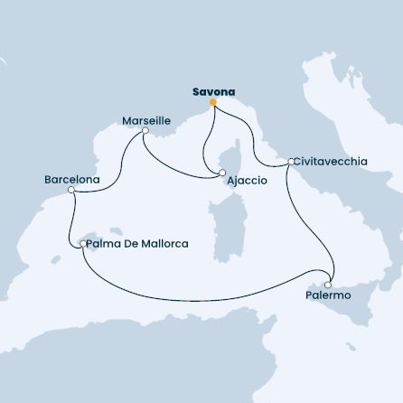 Taliansko, Francúzsko, Španielsko zo Savony na lodi Costa Toscana