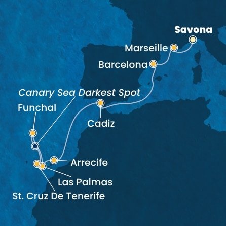 Taliansko, Francúzsko, Španielsko, Madeira ze Savony na lodi Costa Pacifica