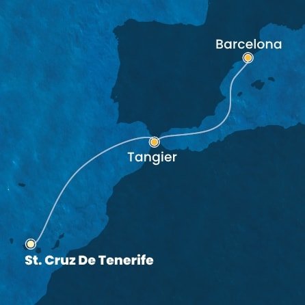 Španielsko, Maroko z Tenerife na lodi Costa Smeralda