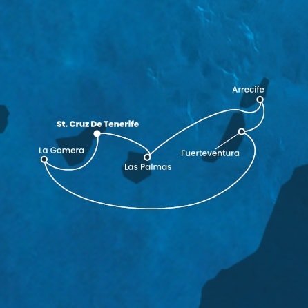 Španielsko z Tenerife na lodi Costa Fortuna