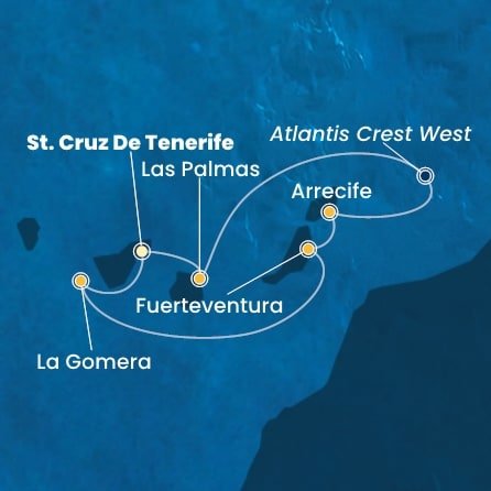 Španielsko,  z Tenerife na lodi Costa Fortuna