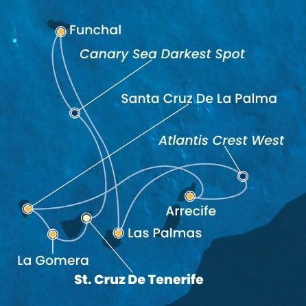 Španielsko, , Portugalsko z Tenerife na lodi Costa Fortuna