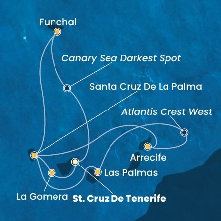 Španielsko, , Portugalsko z Tenerife na lodi Costa Fortuna