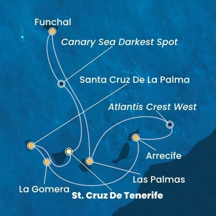 Španielsko, , Portugalsko z Tenerife na lodi Costa Fortuna