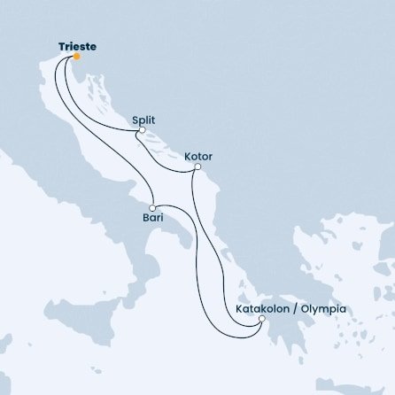 Taliansko, Chorvátsko, Čierna Hora, Grécko z Trieste na lodi Costa Deliziosa