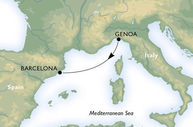 Taliansko, Španielsko z Janova na lodi MSC Splendida