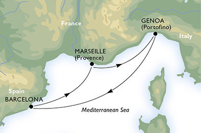 Taliansko, Španielsko, Francúzsko z Janova na lodi MSC Fantasia