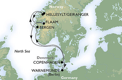 Dánsko, Nórsko z Bergenu na lodi MSC Magnifica
