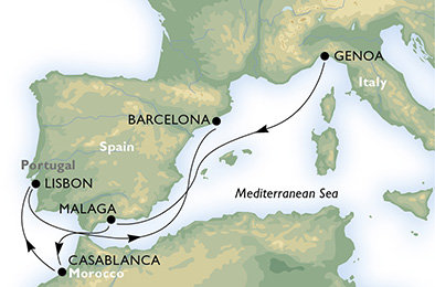 Taliansko, Španielsko, Maroko, Portugalsko z Janova na lodi MSC Magnifica