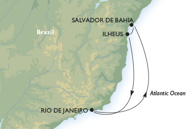 Brazília z Rio de Janeira na lodi MSC Musica