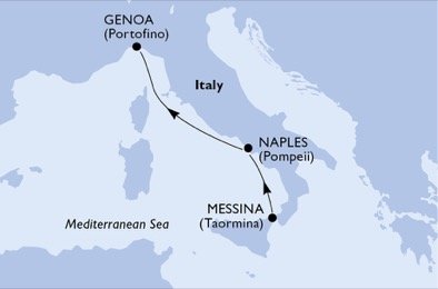 Taliansko z Messiny na lodi MSC Armonia