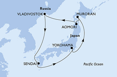 Japonsko na lodi MSC Splendida