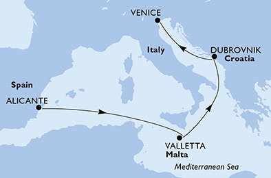 Španielsko, Malta, Chorvátsko, Taliansko na lodi MSC Opera