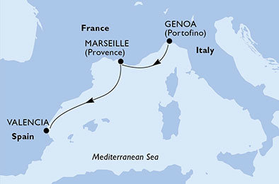 Taliansko, Francúzsko, Španielsko z Janova na lodi MSC Opera