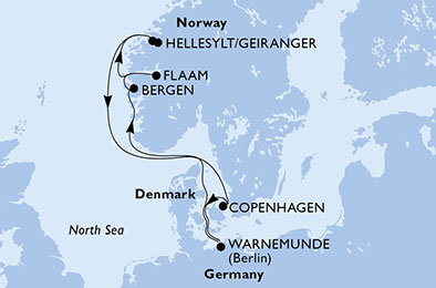 Nemecko, Nórsko, Dánsko z Warnemünde na lodi MSC Poesia