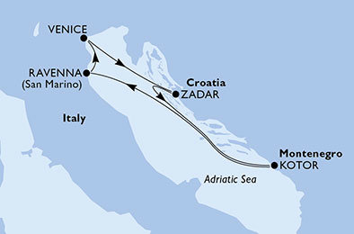 Taliansko, Chorvátsko, Čierna Hora z Benátok na lodi MSC Opera