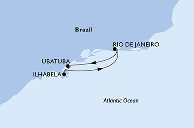 Brazília z Rio de Janeira na lodi MSC Fantasia