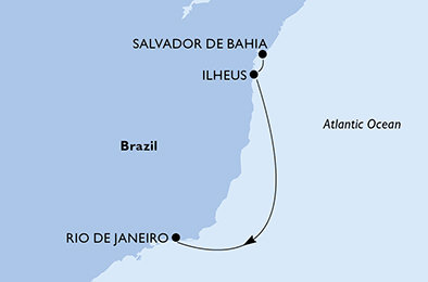 Brazília zo Salvadoru na lodi MSC Fantasia