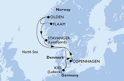 Dánsko, Nórsko, Nemecko z Kodaně na lodi MSC Meraviglia