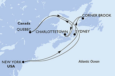 USA, Kanada z New Yorku na lodi MSC Meraviglia