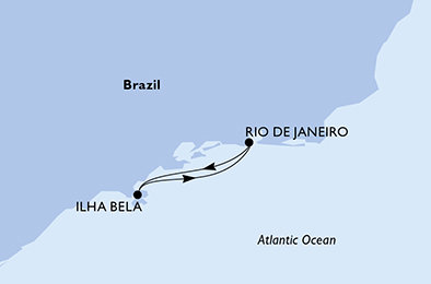 Brazília z Rio de Janeira na lodi MSC Preziosa