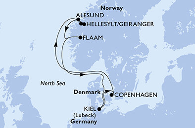 Dánsko, Nórsko, Nemecko z Kodaně na lodi MSC Virtuosa