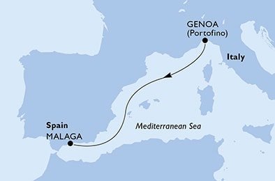 Taliansko, Španielsko z Janova na lodi MSC Virtuosa