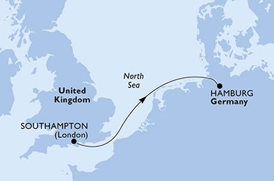Veľká Británia, Nemecko zo Southamptonu na lodi MSC Magnifica