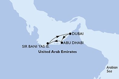 Spojené arabské emiráty z Dubaja na lodi MSC World Europa