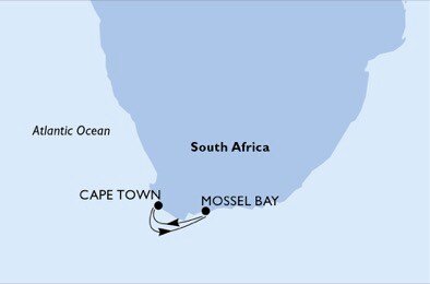 Juhoafrická republika z Kapského Mesta na lodi MSC Sinfonia
